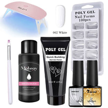 Load image into Gallery viewer, 14pcs/set Poly Gel Set LED Clear UV Gel Varnish Nail Polish Art Kit Quick Building Extending Nail Length Hard Gel Polygel Kit