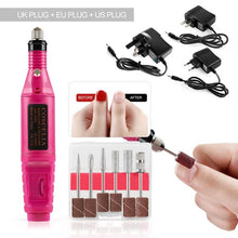 Load image into Gallery viewer, 1Set Professional Electric Nail Drill Machine Kit Manicure Machine Nail Art Pen Pedicure Nail File Nail Art Tools Kit