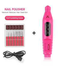 Load image into Gallery viewer, 1Set USB Charging Electric Nail Drill Machine Kit Remove Polish Nail Art Pen Pedicure Nail File Manicure Machine Nail Art Tools