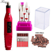 Load image into Gallery viewer, Manicure Machine Set for Mill Cutters Electric Nail Drill Bits Apparatus Ceramic Nail Pedicure Milling Cutter Nail Art Tools Kit