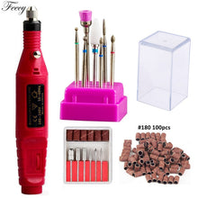 Load image into Gallery viewer, Manicure Machine Set for Mill Cutters Electric Nail Drill Bits Apparatus Ceramic Nail Pedicure Milling Cutter Nail Art Tools Kit