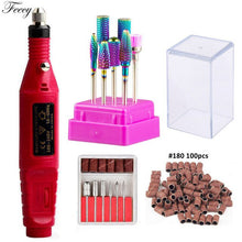 Load image into Gallery viewer, Manicure Machine Set for Mill Cutters Electric Nail Drill Bits Apparatus Ceramic Nail Pedicure Milling Cutter Nail Art Tools Kit