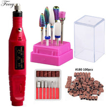 Load image into Gallery viewer, Manicure Machine Set for Mill Cutters Electric Nail Drill Bits Apparatus Ceramic Nail Pedicure Milling Cutter Nail Art Tools Kit