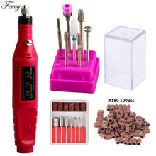 Load image into Gallery viewer, Manicure Machine Set for Mill Cutters Electric Nail Drill Bits Apparatus Ceramic Nail Pedicure Milling Cutter Nail Art Tools Kit