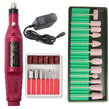 Load image into Gallery viewer, 1 Set Professional Electric Nail Drill Machine Pen for Manicure Pedicure Tips Polish Sanding Nail Drill Bits Nail Gel Mill Kit