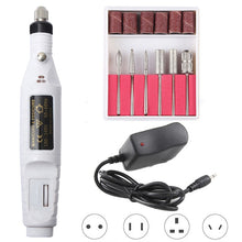 Load image into Gallery viewer, 1 Set Professional Electric Nail Drill Machine Pen for Manicure Pedicure Tips Polish Sanding Nail Drill Bits Nail Gel Mill Kit