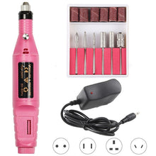 Load image into Gallery viewer, 1 Set Professional Electric Nail Drill Machine Pen for Manicure Pedicure Tips Polish Sanding Nail Drill Bits Nail Gel Mill Kit