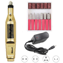 Load image into Gallery viewer, 1 Set Professional Electric Nail Drill Machine Pen for Manicure Pedicure Tips Polish Sanding Nail Drill Bits Nail Gel Mill Kit